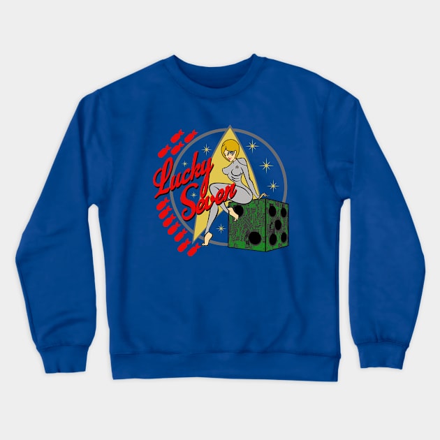 Lucky Seven (of Nine) Pinup Crewneck Sweatshirt by PopCultureShirts